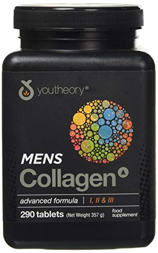 Youtheory Men's Collagen Advanced with Biotin, 290 Count (1 Bottle) (Packaging may vary) - //coolthings.us