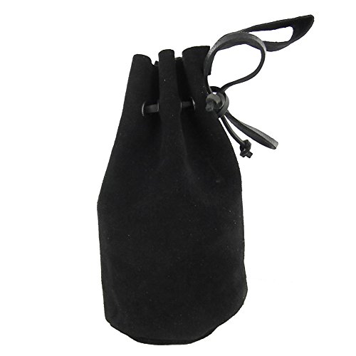 Armory Replicas™ Medieval Suede Pouch - Drawstring Style with Leather Lace - Large Capacity for Essentials - Handmade Renaissance Costume Accent3