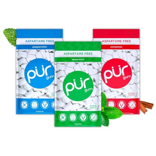 PUR Gum, Variety Pack, Xylitol Gum, No Artificial...