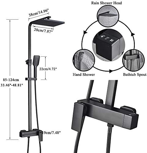 Bateria łazienkowa Deszczownica Głowica prysznicowa Bateria wannowa Ścienna Bateria wannowo-natryskowa Bateria natryskowa Zestaw prysznicowy Bateria-Chrom A, Czarny A Beauty Comes