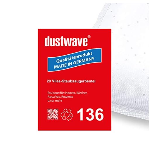 Megapack – 20 dammfilterpåsar | filterpåsar | dammpåsar (ca 20 l) lämplig för Aqua Vac (Shop Vac) – Pro 200 dammsugare – dustwave® märkesdammsugarpåse/Made in Germany