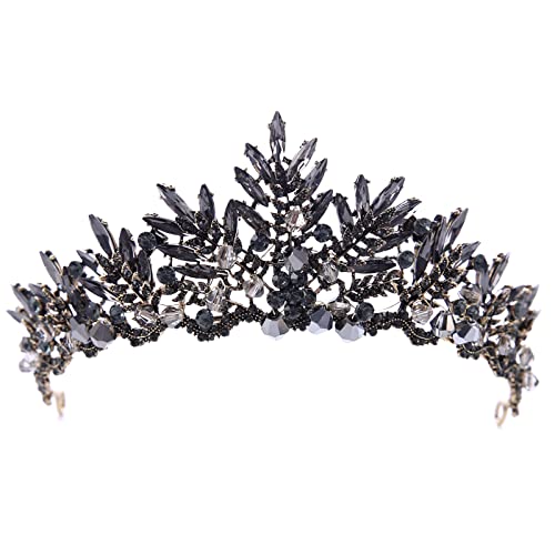 Tiara de boda hecha a mano con strass brillante y fijación segura