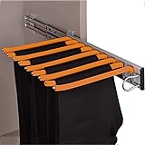 ★Easy to install: suitable for wardrobes with a depth of more than 48cm and a width of more than 35cm.The pants hangers will save you space and time as you get to arrange your trousers, scarves, shawls, ties and jeans