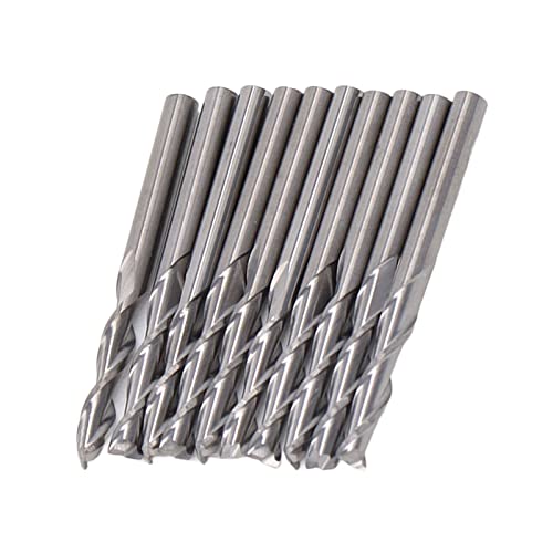 End Mill, Durable Great Strength 1/8In 10Pcs High Speed Steel Milling Cutter Set For Plastic #TOP1