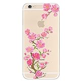 iPhone 6S Plus Case,iPhone 6 Plus/6S Plus TPU Case,UZZO Cute Girl Flower Fairy Animal Giraffe Print Ultra Thin TPU Silicone Gel Case,[Crystal Clear] TPU Back Case Cover For iPhone 6 Plus/6S Plus