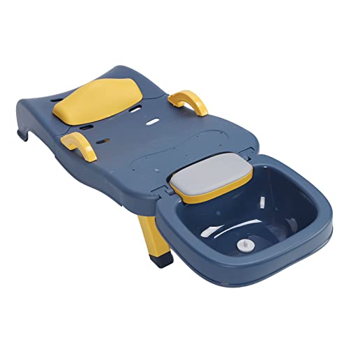 Image of Toddler Hair Washing Chair, Kids Shampoo Chair Portable Prevent Slip Stable Foldable for Home (Blue)