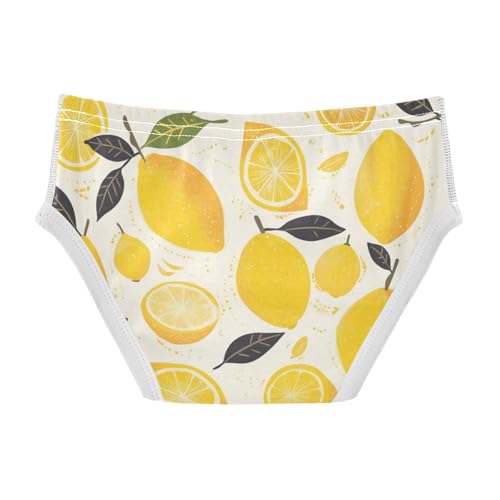 KLL Fresh Lemons Hand Drawn Doodle Toddler Boys' Pure Cotton Boxer Briefs Cute Undies2