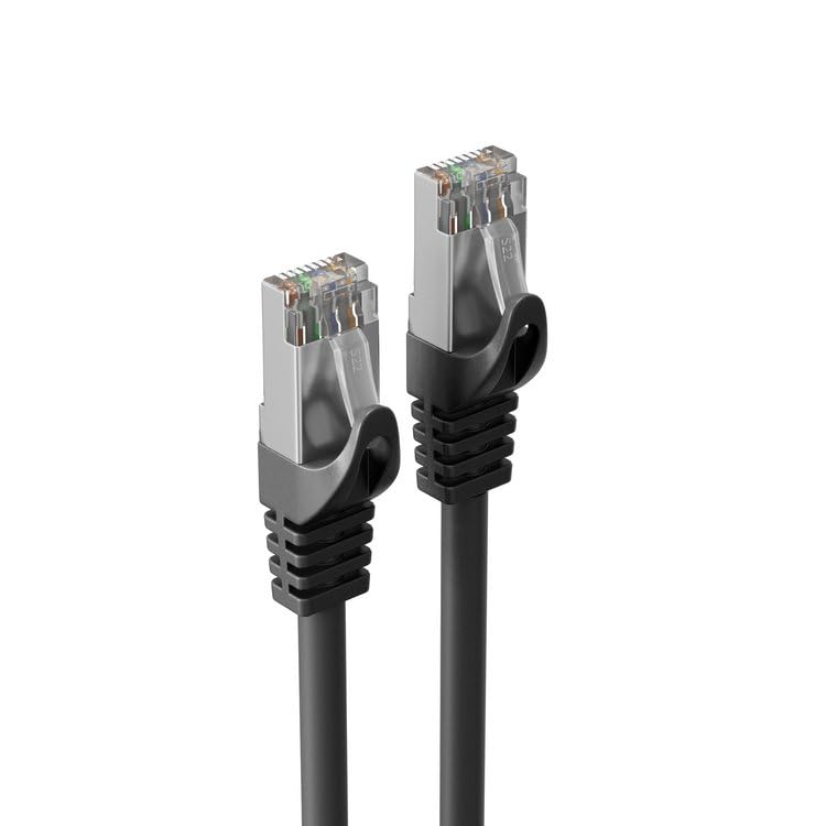 Câble patch U/FTP cat. 6 RJ45 jaune 20 m blindé PiMF pour réseau Ethernet LAN