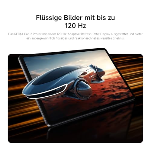 XIAOMI REDMI Pad 2 Pro, 8+256GB, 12,1\ 2,5K 120Hz Display, Riesiger 12.000mAh (typ) Akku, 4nm Prozessor, Nahtlose Konnektivität, Graphitgrau