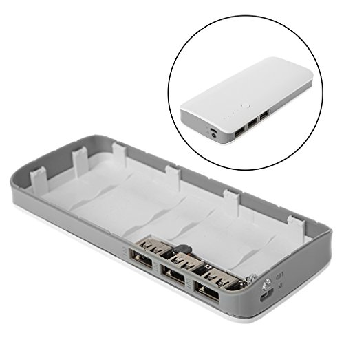 5V 2.1A 3 USB Power Bank Charger Step Up Boost Module + 18650 Shell Kit