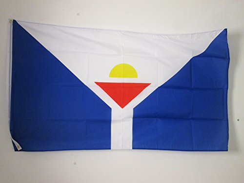 AZ FLAG   Bandera San Martín   90x60 cm   Bandera De Saint Martin   Francia 100% Poliéster Con Ojales de Metal integrados   50g   Colores Vivos Y Resistente A La Decoloración