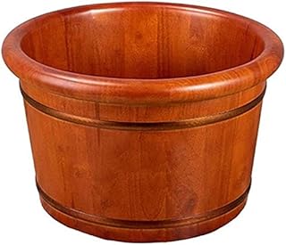 Barril de madeira para pés, barril de banho para pés, barril de imersão para pés de carvalho, banheira de madeira para spa de pés, balde de madeira para lavar os pés, uso doméstico, alívio da fadiga