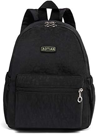 AOTIAN Mini Lightweight Backpack Durable Travel Hiking Women and Girls Daypack, 7 Liters Black