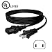 J-ZMQER UL Listed 6.6ft 2-Prong AC Power Cord Compatible with Earthquake Minime P-8 P-10 P-12 & P-2515 subwoofers