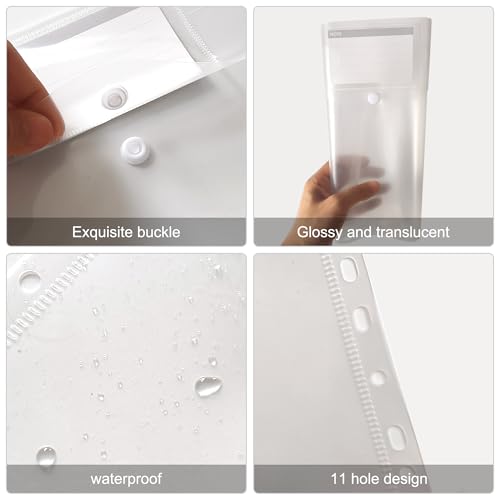 Carpetas de plástico A4 con 11 agujeros y bolsillo para etiquetas pack de 40 unidades 4