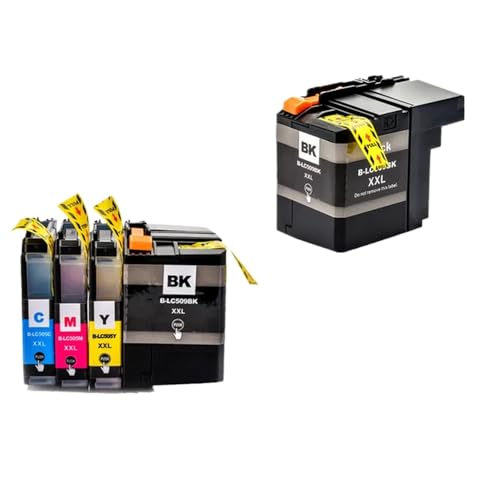 Cartouche LC505 LC509 compatible pour Brother DCP-J100 MFC-J200 en lot de 5