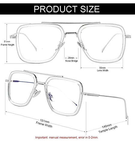 Image of ARICKS Tony Stark Style Blue Light Blocking Glasses for Men Women, Iron Man and Spider-Man Computer Gaming Glasses by Computer /Tablet /Laptop /Mobile