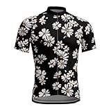 Mateju Gänseblümchen Radtrikot Herren Kurzarm Top, Schnelltrocknend T Shirt,Rennrad Trikot...