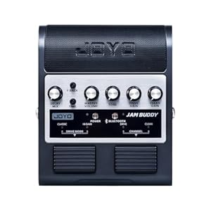 JOYO Portable Guitar Practice Amp & Pedal All-in-One Rechargeable Bluetooth Combo Guitar Amplifier with Effect & Footswitch JAM Buddy (Black)