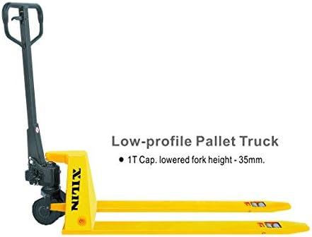 Super Low-profile Hand Pallet Jack Truck, 2,200 LBS Capacity, 27" X 48" Forks Size, 1-3/8" Min. Service Height - Xilin BFL10