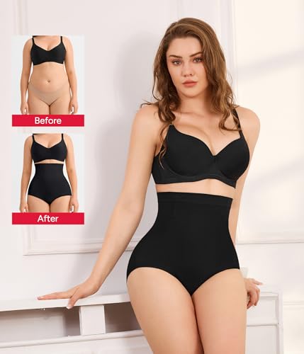 Nebility Tummy Control Shapewear Panties for Women - High Waisted Shaping Brief Butt Lifter Seamless Body Shaper Girdle3