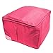 Broadroot Vêtements Lit 1 Personne avec Housse de Couette à Fermeture Éclair Poignées à Linge oreillers Sac de Rangement Box, Rose Rouge, Small