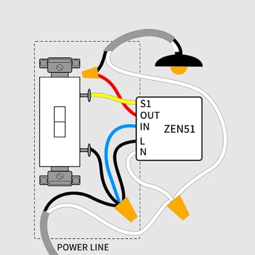 Zooz 700 Series Z-Wave Plus Smart Relay Zen51 | Installs Behind Wall Switch Or At The Light | Compatible With Smartthings, Hubitat, And Home Assistant | Z-Wave Hub Required (Sold Separately) #TOP3