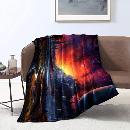 BBVNFLIR Manta de forro polar de franela, psicodelia colorida más allá del mundo, manta de forro polar suave, manta de felpa lavada adecuada, los mejores regalos de cumpleaños para niñas 。Tamaño: 100