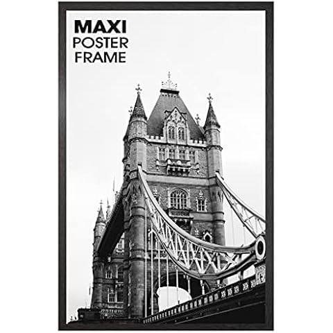 New Premium Designed Maxi Frame,61x91.5cm-EtonWood, 24 x 36 Inches Approx. Perfect for Wall Gallery Portrait Landscape Art Decor with Heavy Duty Backing and Shatter-Resistant Glass (Black) Cover