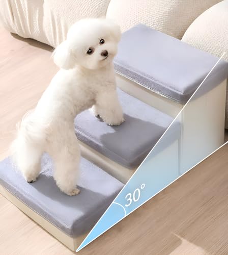 Dog-Stairs-with-Storage-3-Tiers-Non-Slip-Pet-Steps-for-High-Beds - Cucciolini Doodles   Dog-Stairs-with-Storage-3-Tiers-Non-Slip-Pet-Steps-for-High-Beds