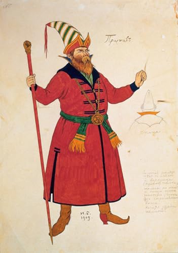 Cuadro de lienzo de diseño de vestuario de Iván Bilibin de 60x90cm