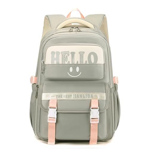 Mochila Feminina Escolar Juvenil Multiuso Antifurto Mochila para Notebook Impermeavel Reforçada Multifuncional Viagem (Cinza)