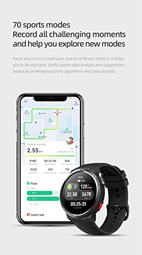 mibro GS Relógio inteligente,GPS Positioning,1.43'' Touch Screen HD,5ATM waterproof,com monitorado
