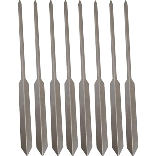 Avalon Lot de 8 brochettes à épices en acier inoxydable 50 cm pour viande, légumes, poissons...