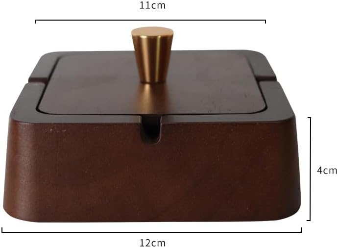 屋外・家庭・パティオ・オフィス用 木製 風防付き 4スロット 灰皿 ホルダー,2,12*4*11cm