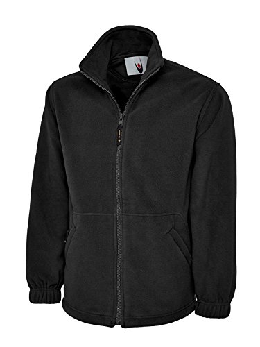 Uneek clothing UC601 - Chaqueta de forro polar con cremallera completa (380 g/m²), color negro
