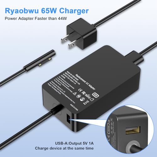 Ryaobwu 65W Laptop Charger Compatible with Microsoft Surface Pro 11 10 9 8 3 7 7+ 6 5 4 X,Compatible with Surface Windows Laptop 7 6 5 4 3 2 1,Book 3 2 1 65W 44W 36W Power Supply Cord by Ryaobwu - Used condition - Image 8