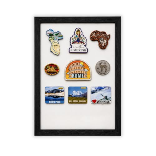 Image of Travel Souvenir Magnet Frame - Solid Background | White | 20 inchx16 inch (Horizontal)