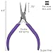 The Beadsmith Flat Nose Pliers – 4.5 inches (114mm) – Purple Vinyl Grip Handle with Double Leaf Springs – Jewelry Making Tool for Creating Bracelets, Earrings and Necklaces