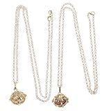 Veemoon Collar Colgante de Piedra de Lava Volcánica con Difusor de Aceites Esenciales, Gargantilla de Mujer con Árbol Vida Dorado, Cadena de Suéter, Obsequio Original para Color Aleatorio
