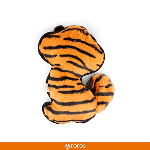 Image of BarkButler x FOFOS Safari Tiger - Brown Toy for Small and Medium Dogs (0-20kgs), Soft Plush Material, Squeaker Inside, Durable