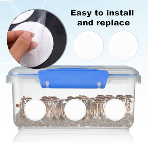 Image of 24pcs 2.5 inch Monotub Adhesive Filter Disks, 0.12in Thick Breathable Mushroom Monotub Filter Pads Practical Mushroom Supplies Filtration Patches Replacement Accessories