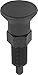 Kipp 03089-211004 Steel Indexing Plunger with Extended Locking Pin, Black Oxide Finish, Pull Knob, A Style, Locking Pin Hardened, Metric, M8 x 1 Thread, 40.5 mm Length