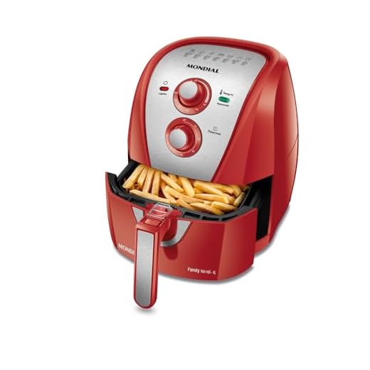 Fritadeira Sem Óleo Air Fryer 4L, Mondial, Vermelho/Inox, 1500W, 110V - AFN-40-RI