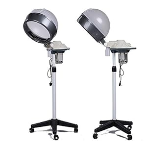 WRQ Droogkap met standaard, salon cup haarstomer machine, salon spa haar stomer rolling staan met capuchon haarkleuring pererming conditioner stoomboot 650 W