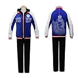 Niomeso Yuri Plisetsky Jacket Yuri on Ice Cosplay Costume Sportswear Coat Suits(Fullset,S)