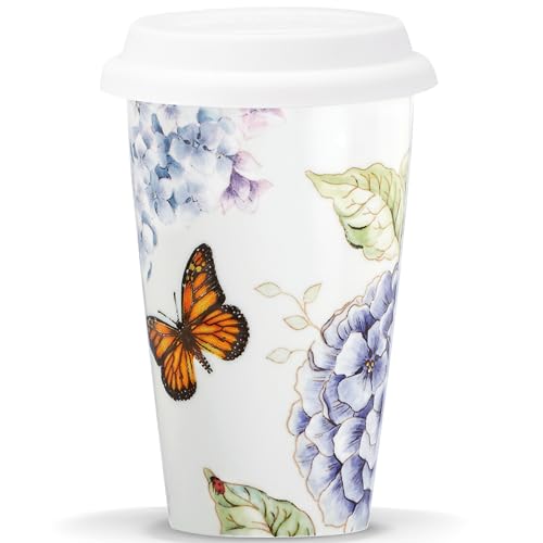 Taza térmica de porcelana Butterfly Meadow Azul 10 oz miniatura 1
