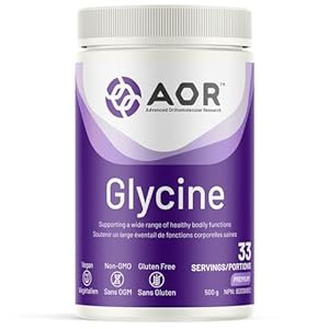 AOR Glycine Powder 500g 33-Servings – Glycine Supplement for Support Cognitive Function, Restful Sleep, Skin Care, Joint Comfort, Vegan Non-GMO, Essential Amino Acid, Naturally Sweet Sugar Alternative