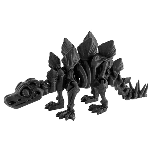 PowerTRC 3D Printed Skeleton Stegosaurus – Prehistoric Collectible Articulating Dinosaur 3D Figurine Desk Decoration for Teens and Adults, Made in USA