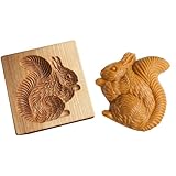 Moule à Biscuits écureuil à faire soi-même,Gloryit Moule en Bois Sculpté pour Enfants,Emporte-Pièce en Bois à Faire Soi-même,Convient pour les Mariages,les fêtes,les Cuisines,Pâques et Noël